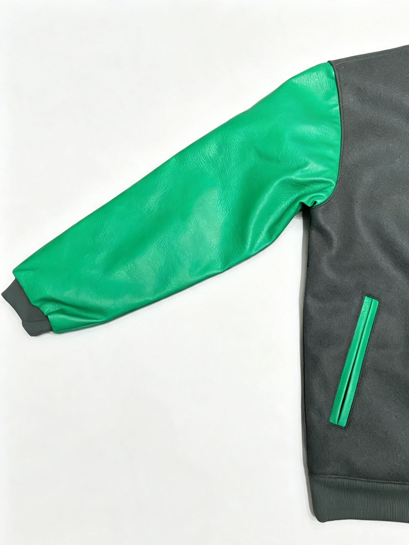 Adidas Originals Celtic FC Trefoil Varsity Jacket - Dark Green / Bright Green - Brand New With Tags