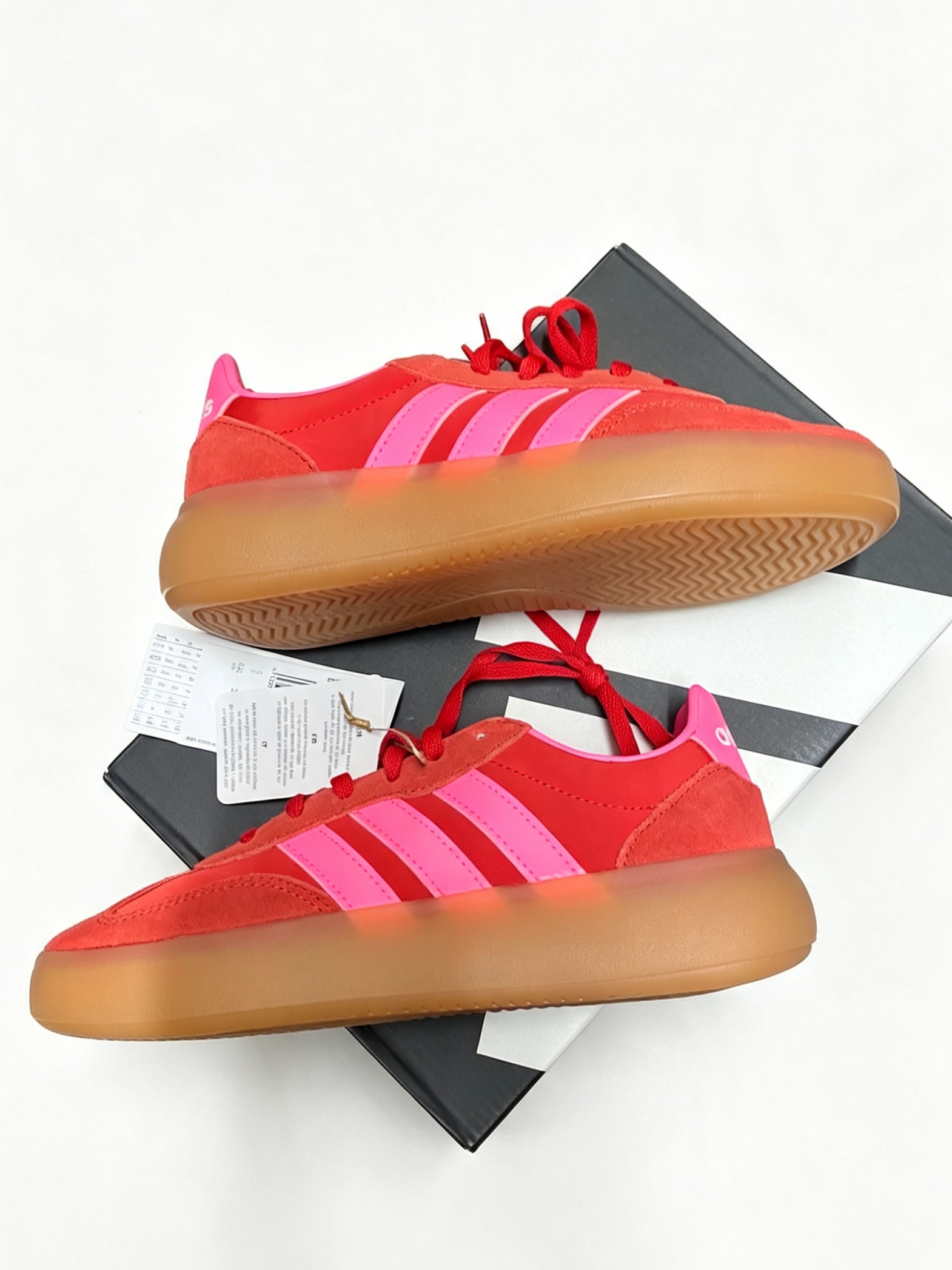 Adidas Originals Barreda – Red / Pink / Gum – Brand New In Box