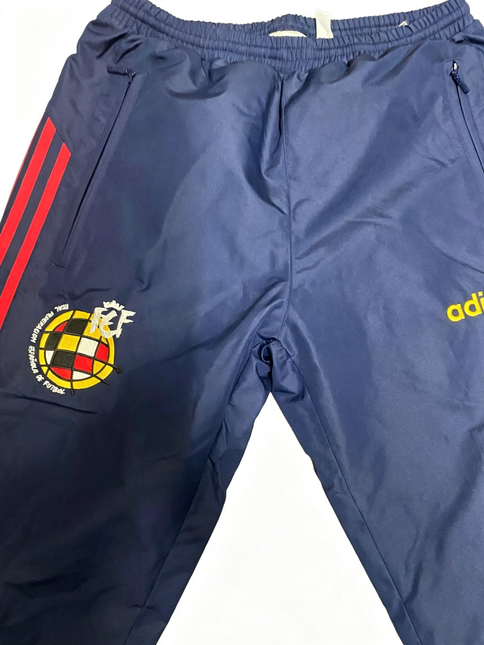 Adidas Spain National Team Vintage Track Pants | Navy Blue / Red / Yellow | Windbreaker Trousers