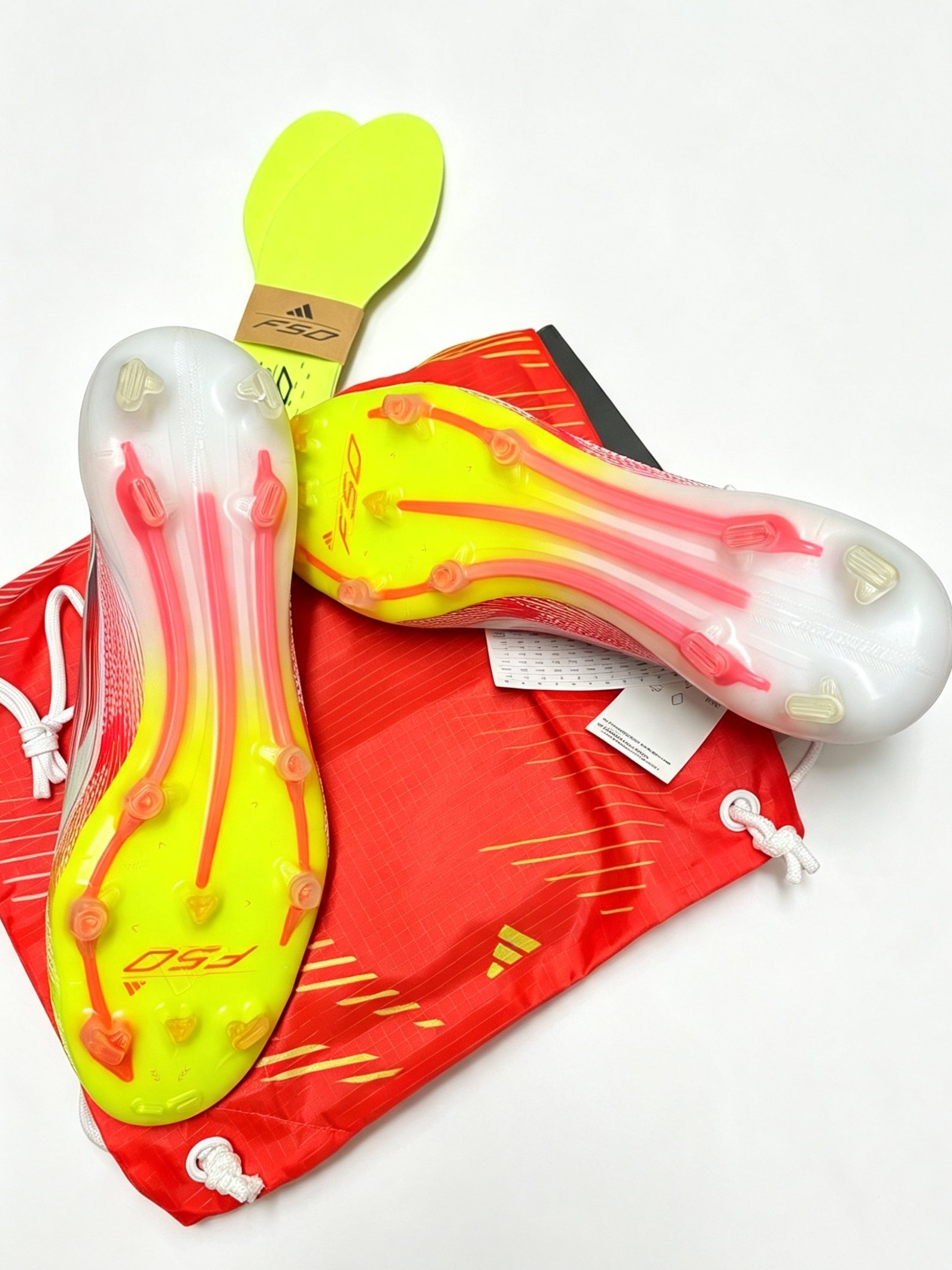 Adidas F50 Elite Mid FG Football Boots – White / Red / Yellow – Brand New