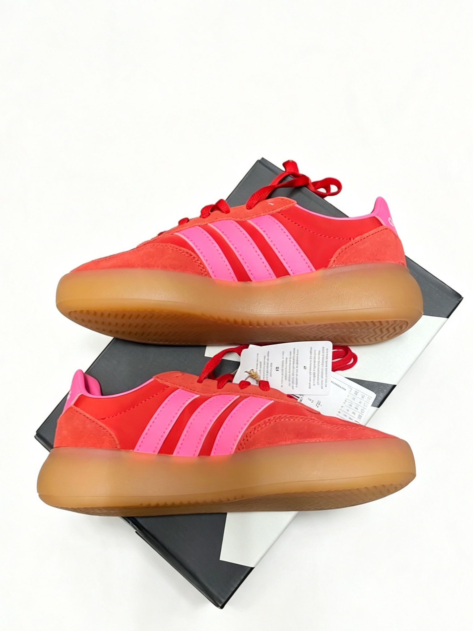 Adidas Originals Barreda – Red / Pink / Gum – Brand New In Box
