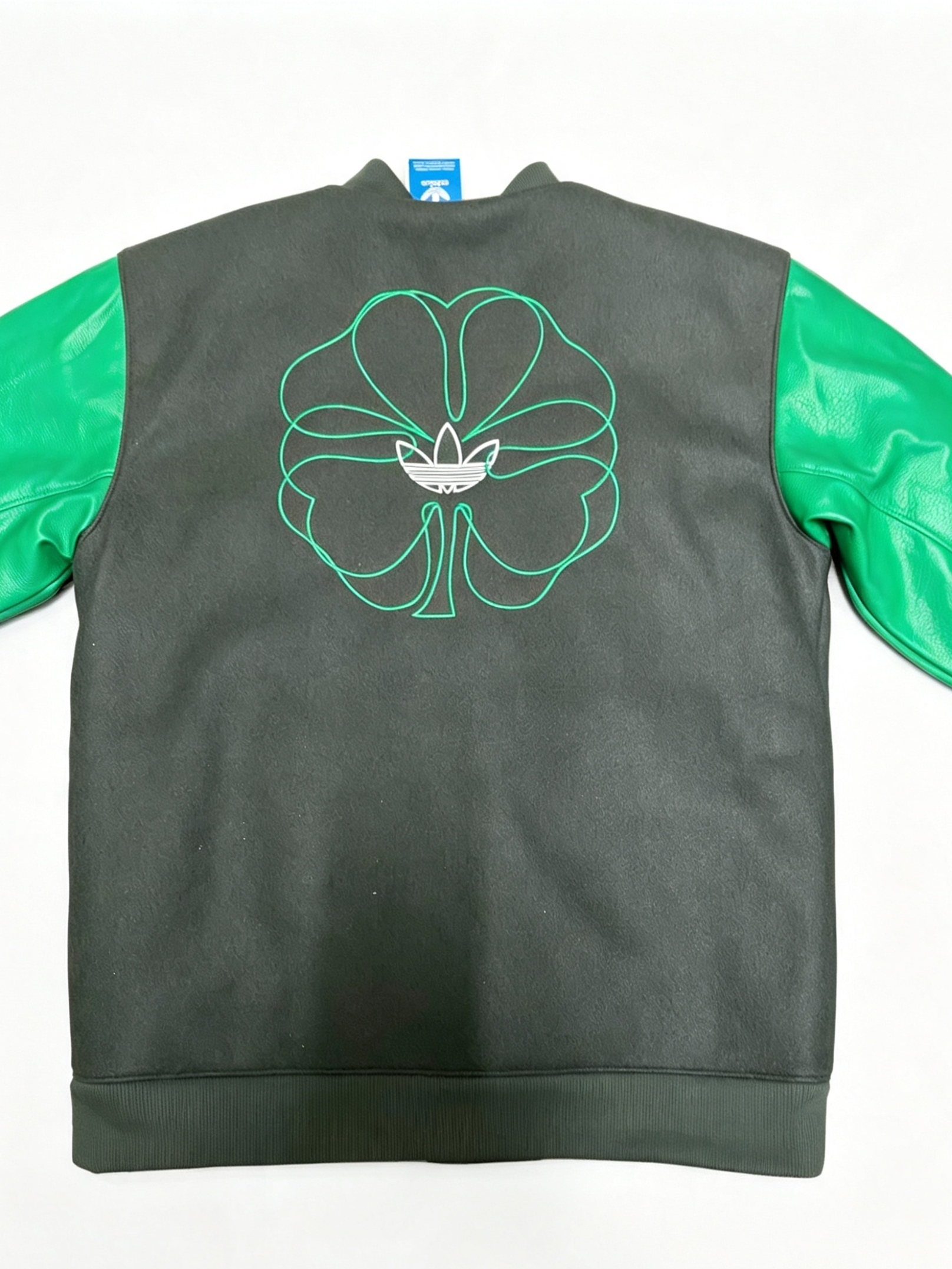 Adidas Originals Celtic FC Trefoil Varsity Jacket - Dark Green / Bright Green - Brand New With Tags