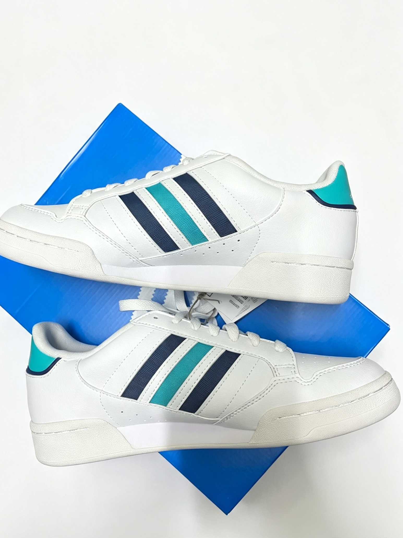 Adidas Originals Continental 80 / Retro Trainers | White / Teal / Navy | BNIB