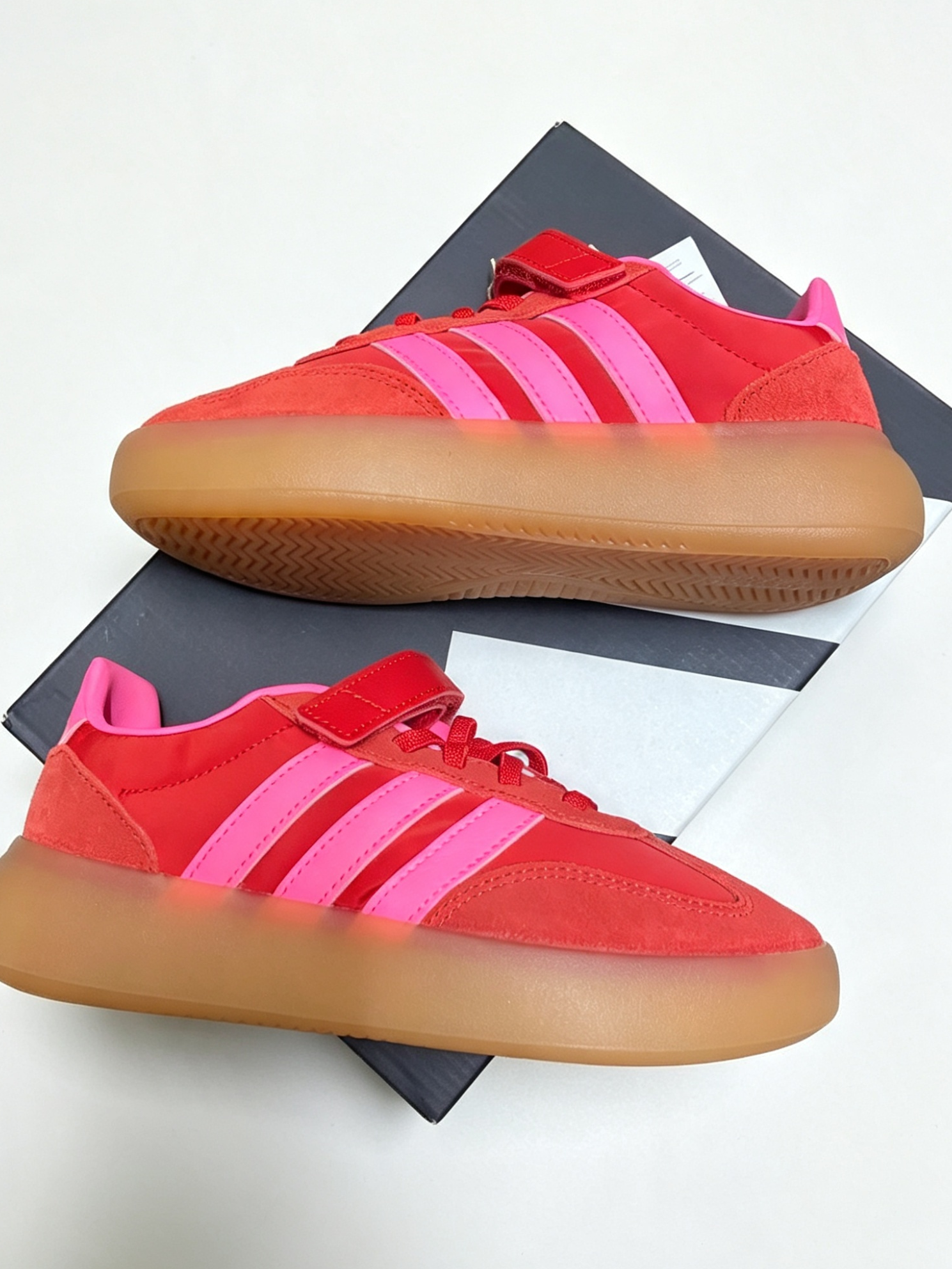 Adidas Originals Barreda – Red / Pink / Gum – Brand New In Box