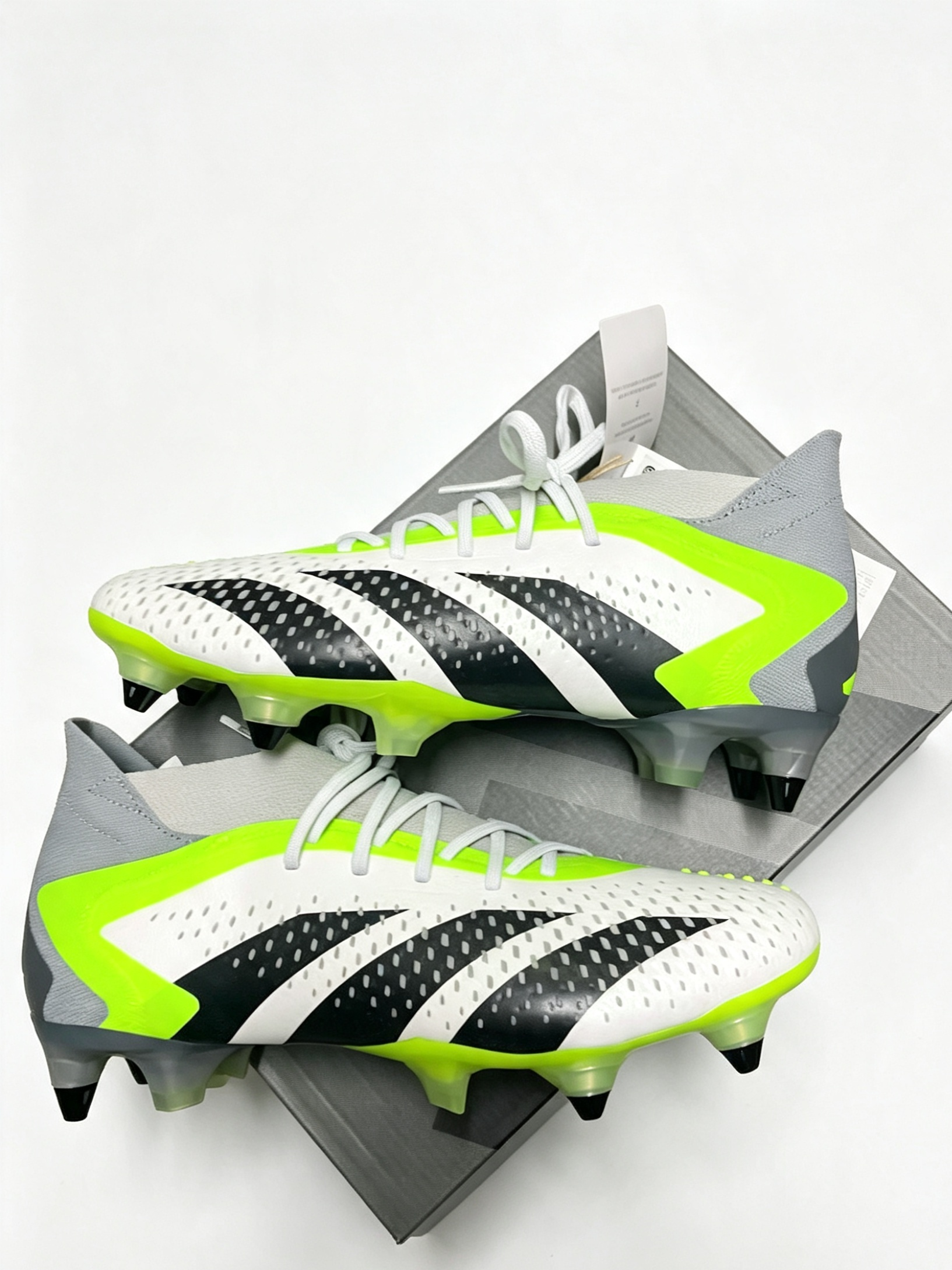 Adidas Predator Accuracy.1 SG Football Boots – White / Lucid Lemon / Grey – Brand New In Box